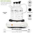 Große Teekanne & Wasserkocher aus Glas 74Oz