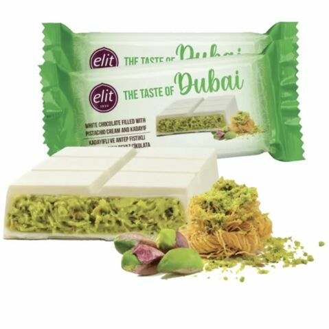 Weiße Pistazien-Dubai-Schokoladentafel