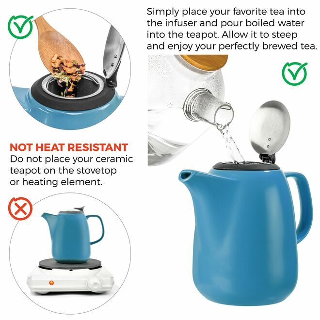 Daze Ceramic Teapot 47oz