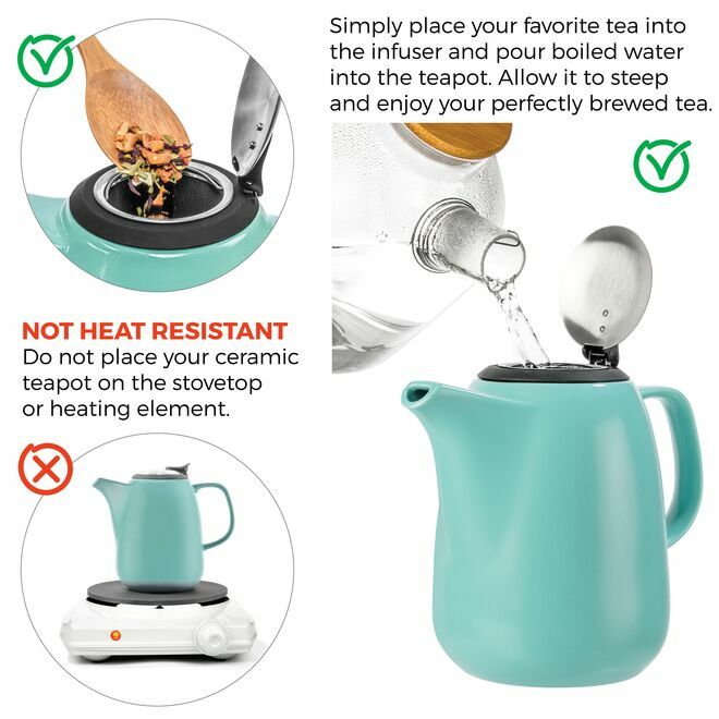 Daze Ceramic Teapot 47oz