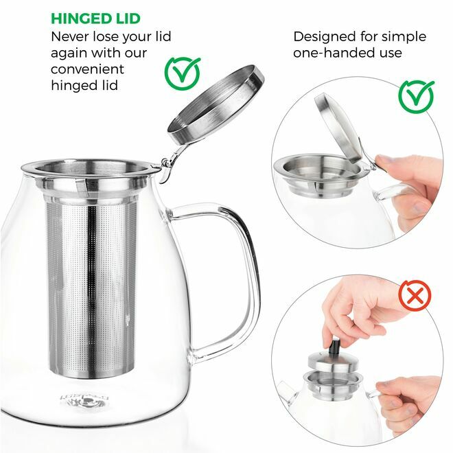 Tetera de vidrio Galaxy 37Oz