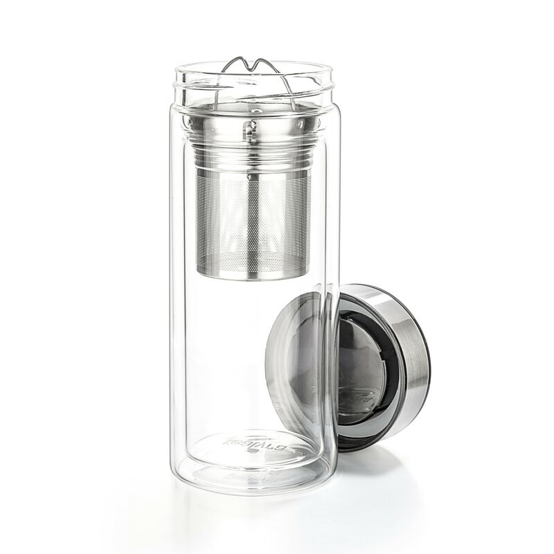 teaTravel Double Wall Glass Thermos Tea Thermos Teaware