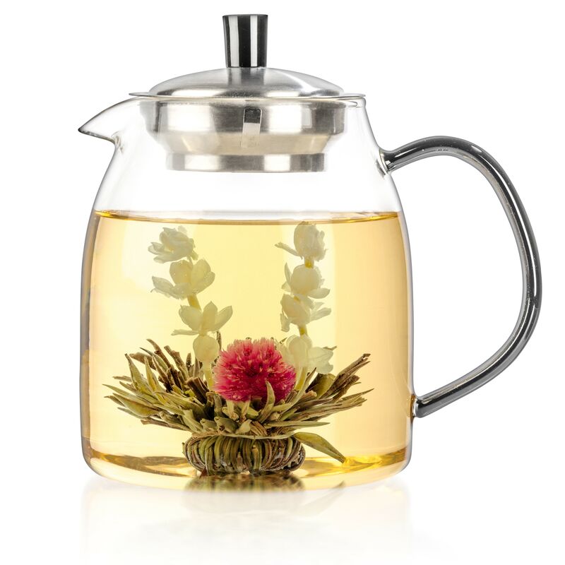 Glass Teapot + 12 Blooming Tea Gift Set Buy Blooming Tea